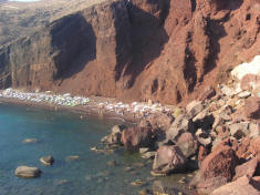 red beach santorini  kokkini paralia