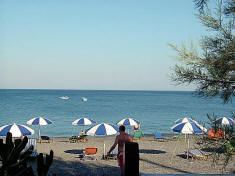 kamari beach and village- santorini - thira